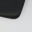 Christian Dior Chain Shoulder Bag Leather Black Gold Auth 175172-12
