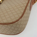 CELINE Macadam Canvas Shoulder Bag PVC Beige Gold Auth 175173-14