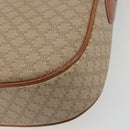 CELINE Macadam Canvas Shoulder Bag PVC Beige Gold Auth 175173-16