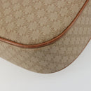 CELINE Macadam Canvas Shoulder Bag PVC Beige Gold Auth 175173-17