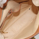 CELINE Macadam Canvas Shoulder Bag PVC Beige Gold Auth 175173-11