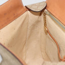 CELINE Macadam Canvas Shoulder Bag PVC Beige Gold Auth 175173-19