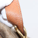CELINE Macadam Canvas Shoulder Bag PVC Beige Gold Auth 175173-22