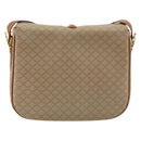 CELINE Macadam Canvas Shoulder Bag PVC Beige Gold Auth 175173-2