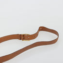 CELINE Macadam Canvas Shoulder Bag PVC Beige Gold Auth 175173-8