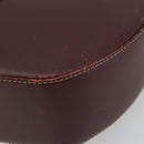 CARTIER Must Line Shoulder Bag Leather Bordeaux Gold Auth 175174-9