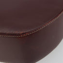 CARTIER Must Line Shoulder Bag Leather Bordeaux Gold Auth 175174-15