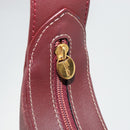 CARTIER Must Line Shoulder Bag Leather Bordeaux Gold Auth 175174-11