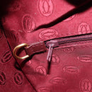 CARTIER Must Line Shoulder Bag Leather Bordeaux Gold Auth 175174-21