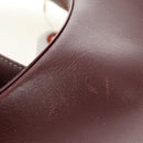 CARTIER Must Line Shoulder Bag Leather Bordeaux Gold Auth 175174-24