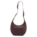 CARTIER Must Line Shoulder Bag Leather Bordeaux Gold Auth 175174-13