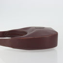 CARTIER Must Line Shoulder Bag Leather Bordeaux Gold Auth 175174-4