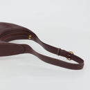 CARTIER Must Line Shoulder Bag Leather Bordeaux Gold Auth 175174-7