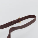CARTIER Must Line Shoulder Bag Leather Bordeaux Gold Auth 175174-8