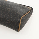 Christian Dior Honeycomb Canvas Clutch Bag PVC Black Gold Auth 175176-7