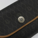 Christian Dior Honeycomb Canvas Chain Shoulder Bag PVC Black Gold Auth 175177-14