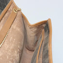 Christian Dior Honeycomb Canvas Chain Shoulder Bag PVC Black Gold Auth 175177-18