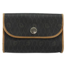 Christian Dior Honeycomb Canvas Chain Shoulder Bag PVC Black Gold Auth 175177-2