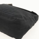 FENDI Zucca Canvas Hand Pouch Nylon Black Silver Auth 175178-8