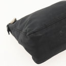 FENDI Zucca Canvas Hand Pouch Nylon Black Silver Auth 175178-15
