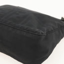 FENDI Zucca Canvas Hand Pouch Nylon Black Silver Auth 175178-16