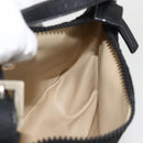 FENDI Zucca Canvas Hand Pouch Nylon Black Silver Auth 175178-19