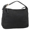 FENDI Zucca Canvas Hand Pouch Nylon Black Silver Auth 175178-1