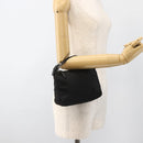 FENDI Zucca Canvas Hand Pouch Nylon Black Silver Auth 175178-21