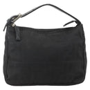 FENDI Zucca Canvas Hand Pouch Nylon Black Silver Auth 175178-13