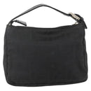 FENDI Zucca Canvas Hand Pouch Nylon Black Silver Auth 175178-2