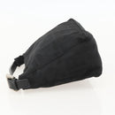 FENDI Zucca Canvas Hand Pouch Nylon Black Silver Auth 175178-3