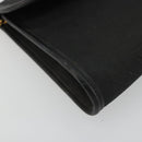 Christian Dior Honeycomb Canvas Chain Shoulder Bag Black Gold Auth 175179-14