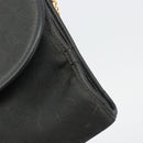 Christian Dior Honeycomb Canvas Chain Shoulder Bag Black Gold Auth 175179-10