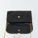 Christian Dior Honeycomb Canvas Chain Shoulder Bag Black Gold Auth 175179-11
