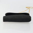Christian Dior Honeycomb Canvas Chain Shoulder Bag Black Gold Auth 175179-5