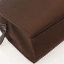 SAINT LAURENT Hand Bag Nylon Brown Silver Auth 175180-14