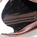SAINT LAURENT Hand Bag Nylon Brown Silver Auth 175180-11