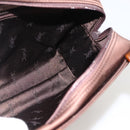 SAINT LAURENT Hand Bag Nylon Brown Silver Auth 175180-19