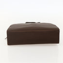 SAINT LAURENT Hand Bag Nylon Brown Silver Auth 175180-5