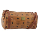 MCM Vicetos Logogram Shoulder Bag PVC Leather Brown Gold Auth 175181-1
