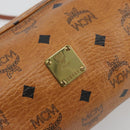 MCM Vicetos Logogram Shoulder Bag PVC Leather Brown Gold Auth 175181-12