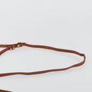 MCM Vicetos Logogram Shoulder Bag PVC Leather Brown Gold Auth 175181-8