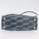 BALENCIAGA Hand Bag Denim 2way Blue Silver 671402 Auth 175182-5