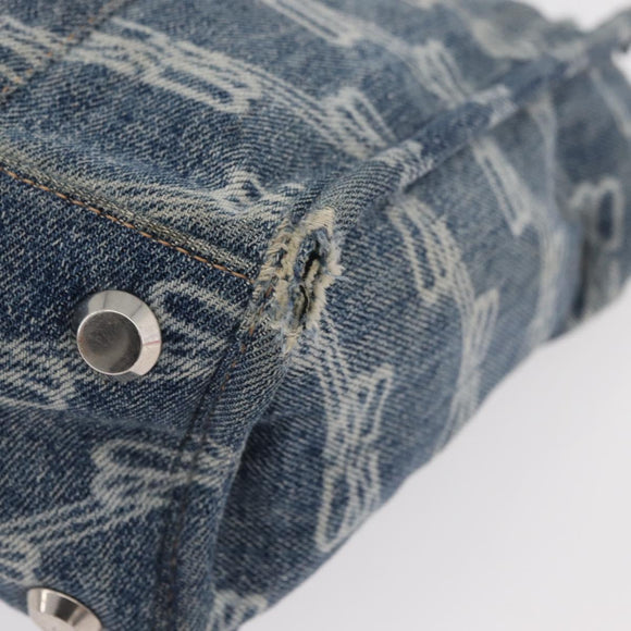 BALENCIAGA Hand Bag Denim 2way Blue Silver 671402 Auth 175182