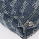 BALENCIAGA Hand Bag Denim 2way Blue Silver 671402 Auth 175182-16