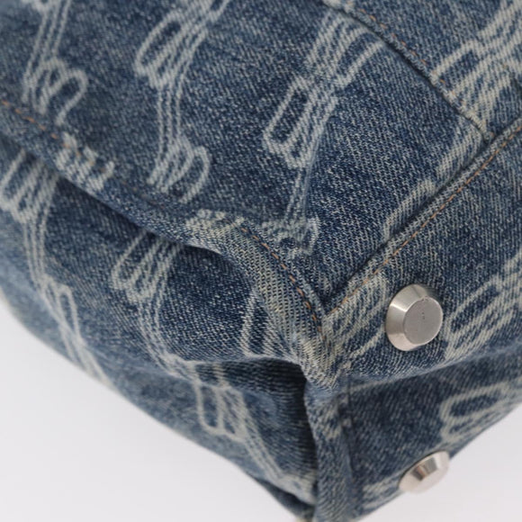 BALENCIAGA Hand Bag Denim 2way Blue Silver 671402 Auth 175182