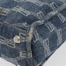 BALENCIAGA Hand Bag Denim 2way Blue Silver 671402 Auth 175182-17
