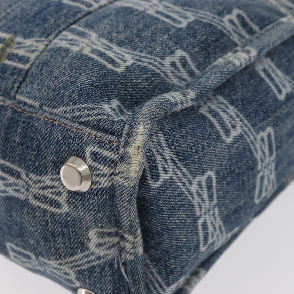 BALENCIAGA Hand Bag Denim 2way Blue Silver 671402 Auth 175182