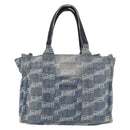 BALENCIAGA Hand Bag Denim 2way Blue Silver 671402 Auth 175182-13
