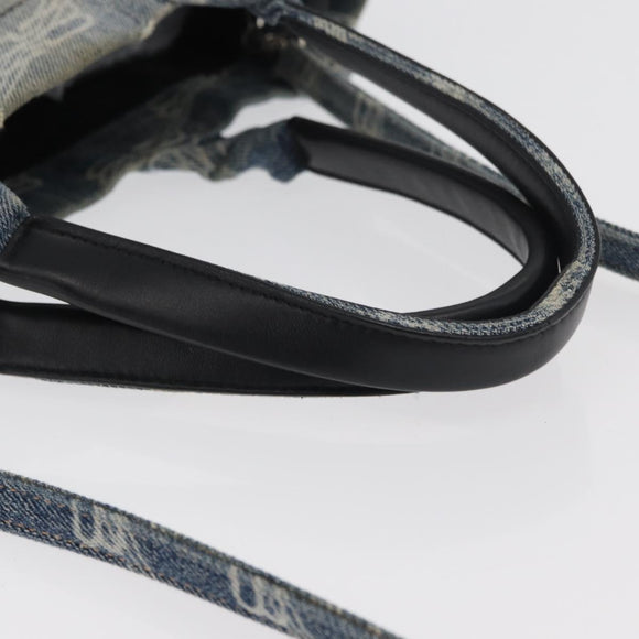 BALENCIAGA Hand Bag Denim 2way Blue Silver 671402 Auth 175182